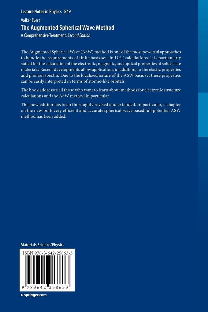 Weitere Ansicht: The Augmented Spherical Wave Method | Volker Eyert