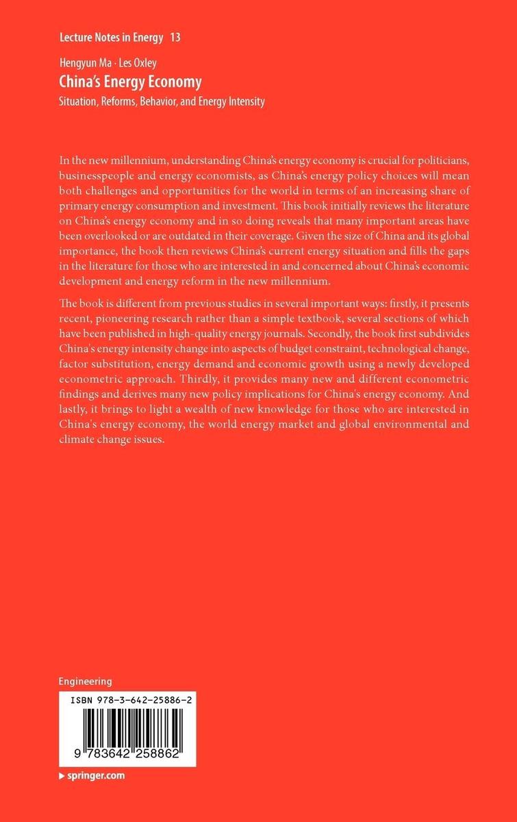 Weitere Ansicht: China's Energy Economy | Hengyun Ma, Les Oxley