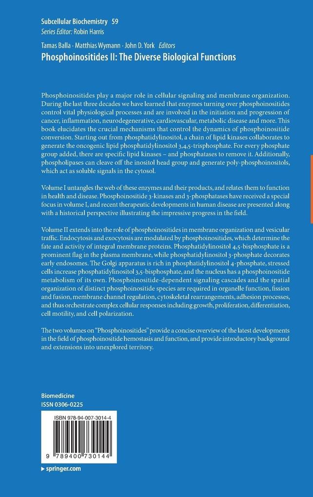 Weitere Ansicht: Phosphoinositides II: The Diverse Biological Functions