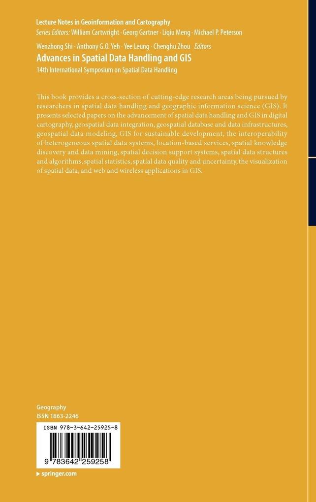 Weitere Ansicht: Advances in Spatial Data Handling and GIS