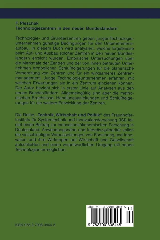 Weitere Ansicht: Technologiezentren in den neuen Bundesländern | Franz Pleschak