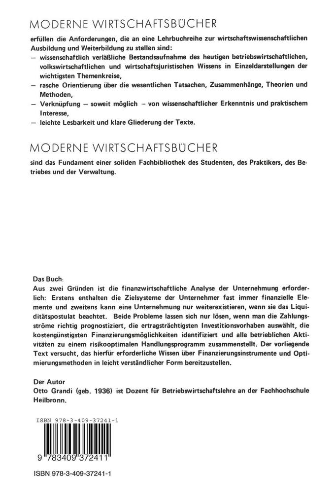 Weitere Ansicht: Betriebliche Finanzwirtschaft | Otto Grandi