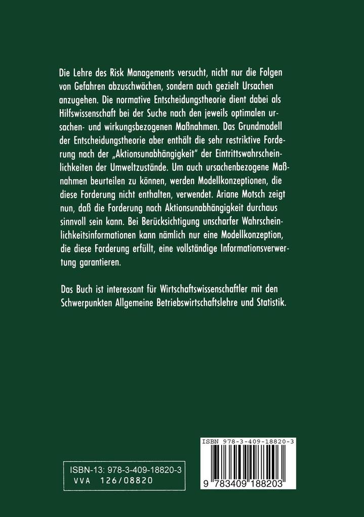 Weitere Ansicht: Entscheidung bei partieller Information | Ariane Motsch