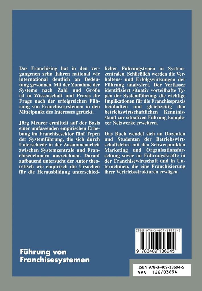 Weitere Ansicht: Führung von Franchisesystemen | Jörg Meurer