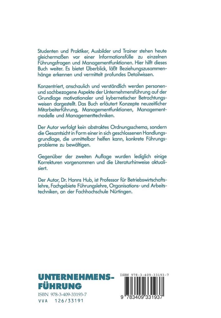 Weitere Ansicht: Unternehmensführung | Hanns Hub