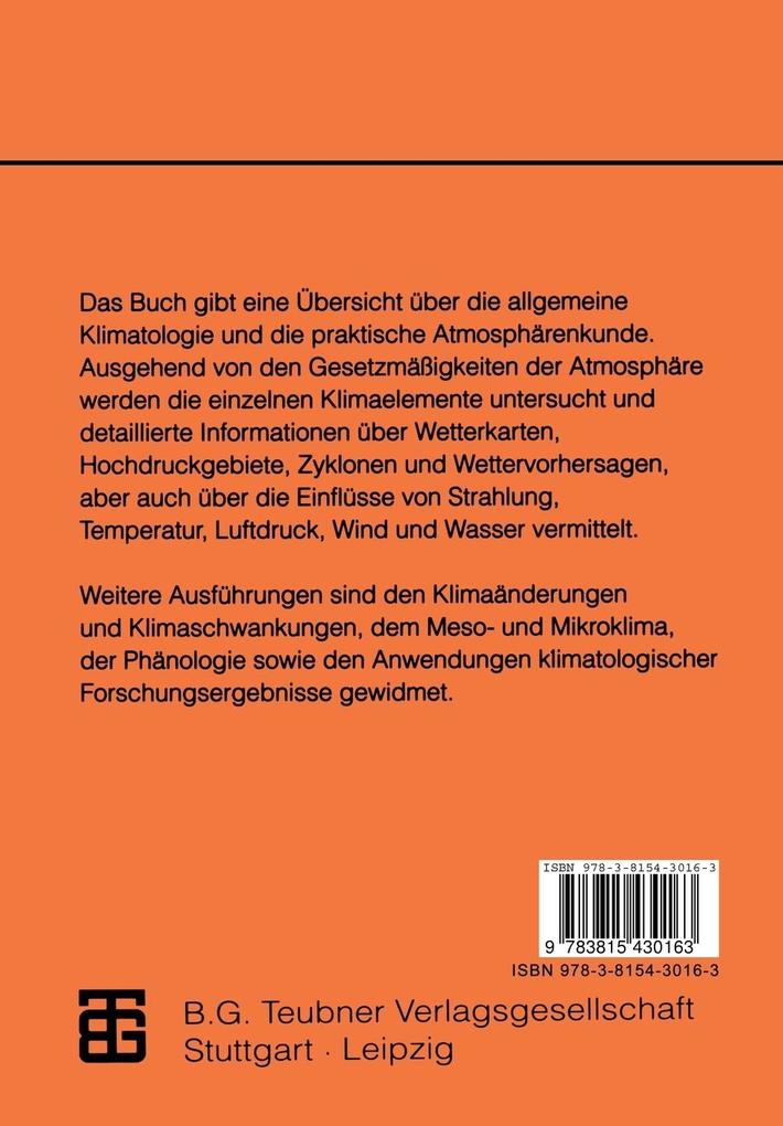 Weitere Ansicht: Witterung und Klima | Ernst Heyer