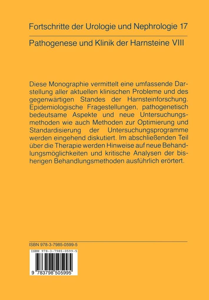 Weitere Ansicht: Pathogenese und Klinik der Harnsteine VIII