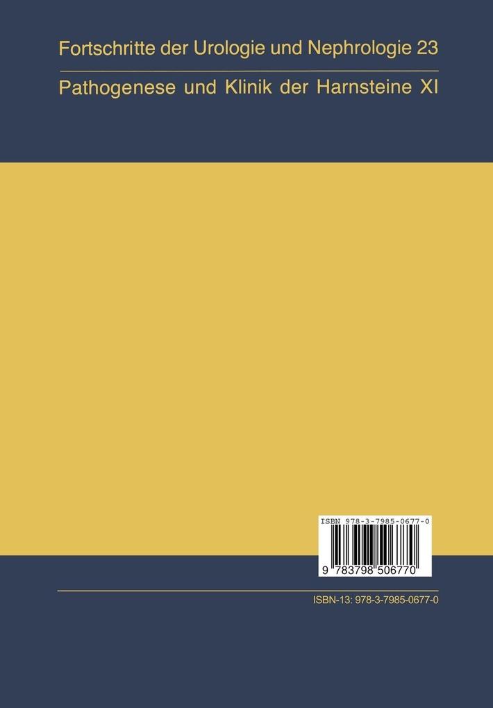 Weitere Ansicht: Pathogenese und Klinik der Harnsteine XI