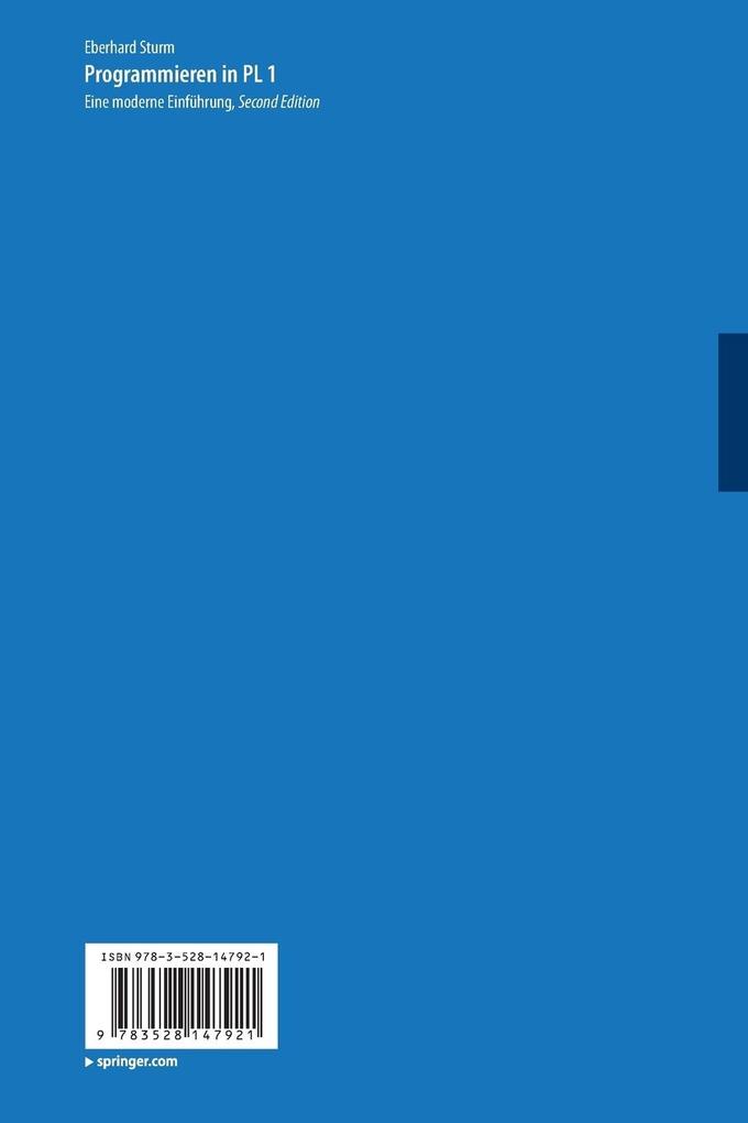 Weitere Ansicht: Programmieren in PL/I | Eberhard Sturm