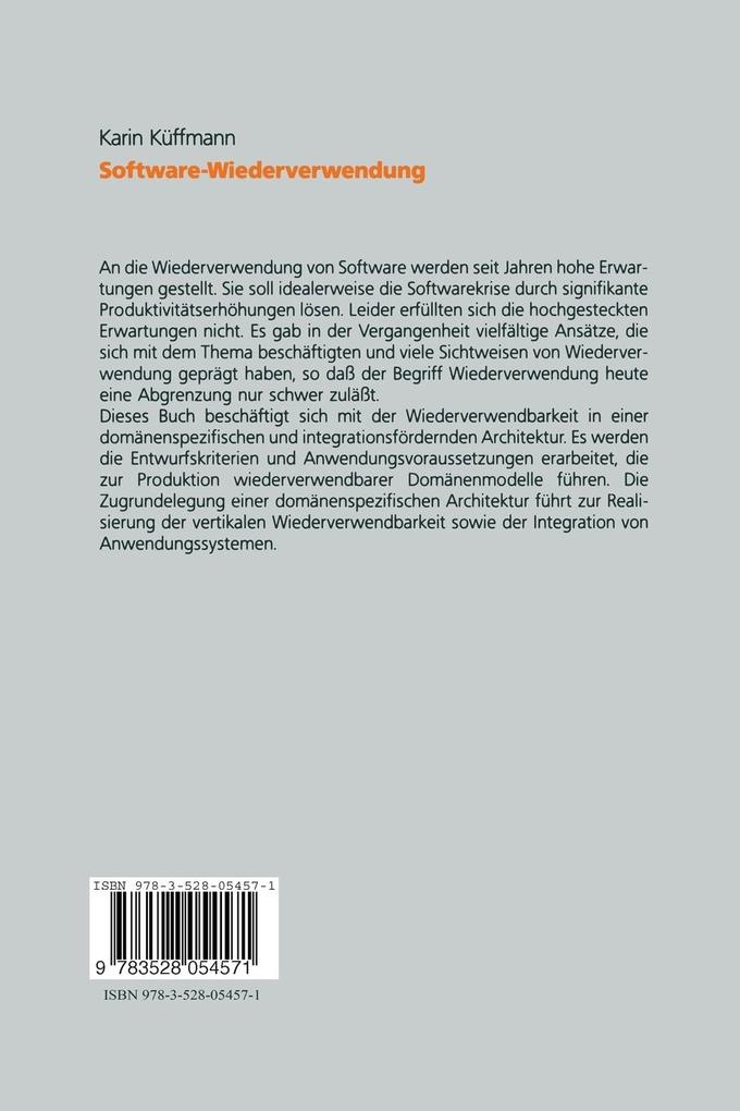 Weitere Ansicht: Software-Wiederverwendung | Karin Küffmann