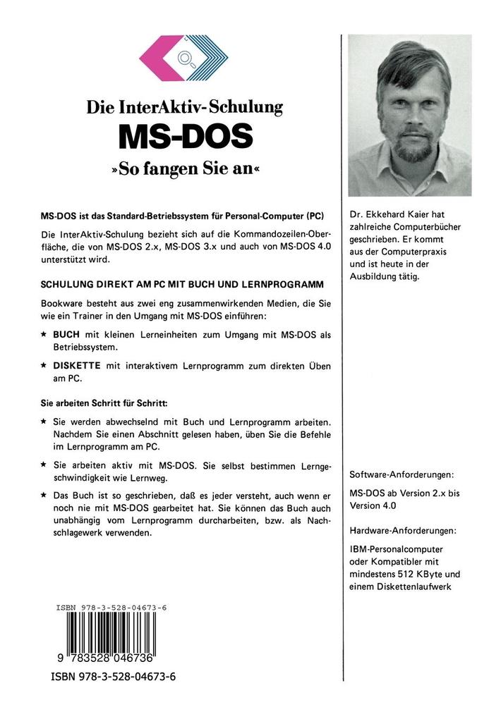Weitere Ansicht: Die InterAktiv-Schulung MS-DOS 'So fangen Sie an' | Ekkehard Kaier