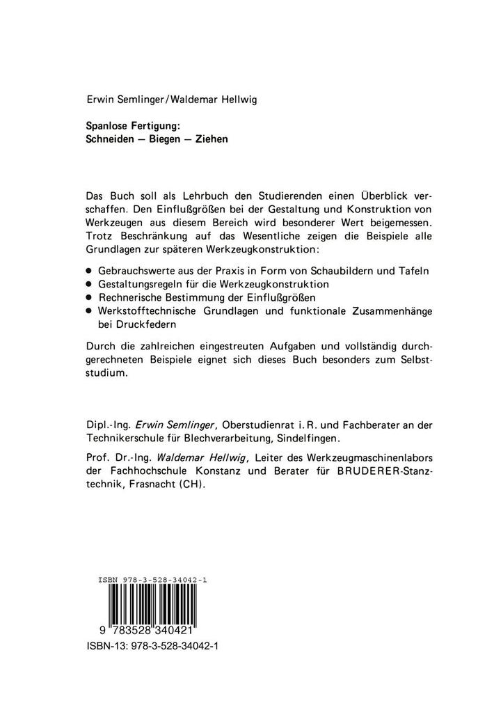 Weitere Ansicht: Spanlose Fertigung: Schneiden - Biegen - Ziehen | Erwin Semlinger