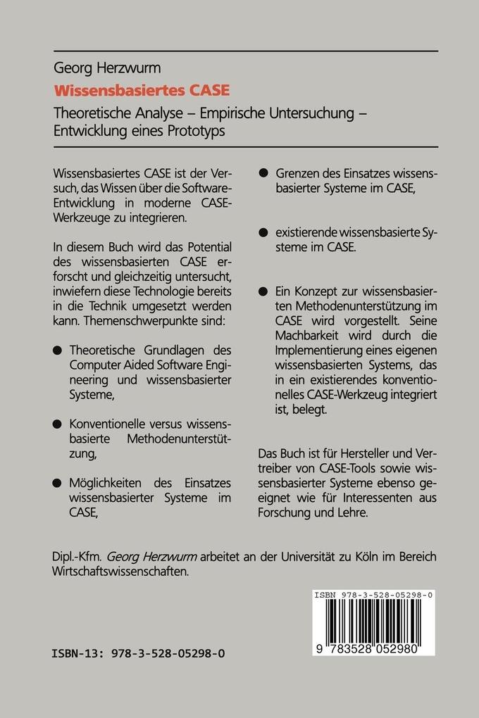 Weitere Ansicht: Wissensbasiertes CASE | Georg Herzwurm