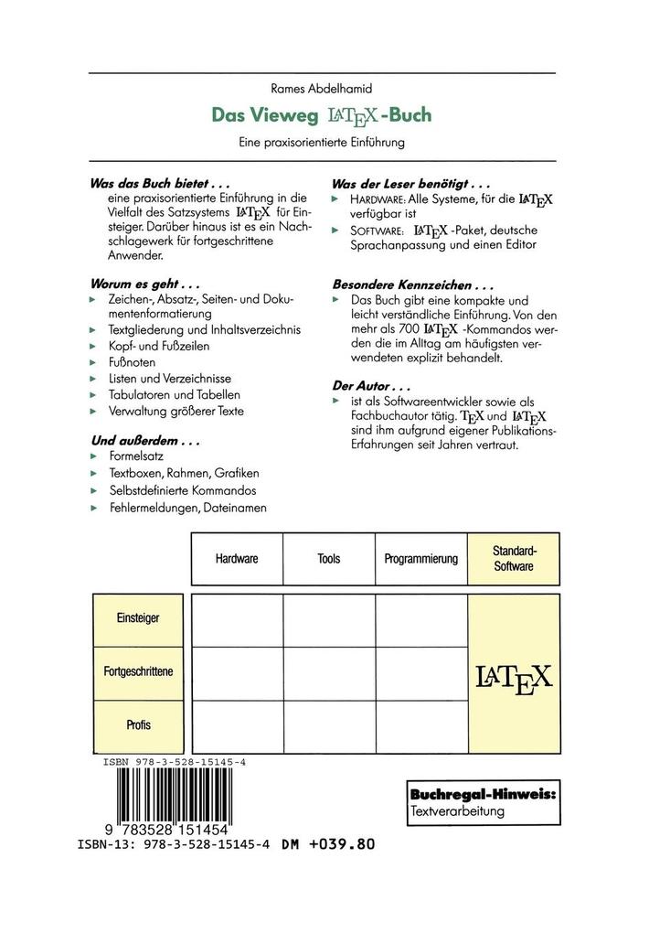 Weitere Ansicht: Das Vieweg LATEX-Buch | Rames Abdelhamid