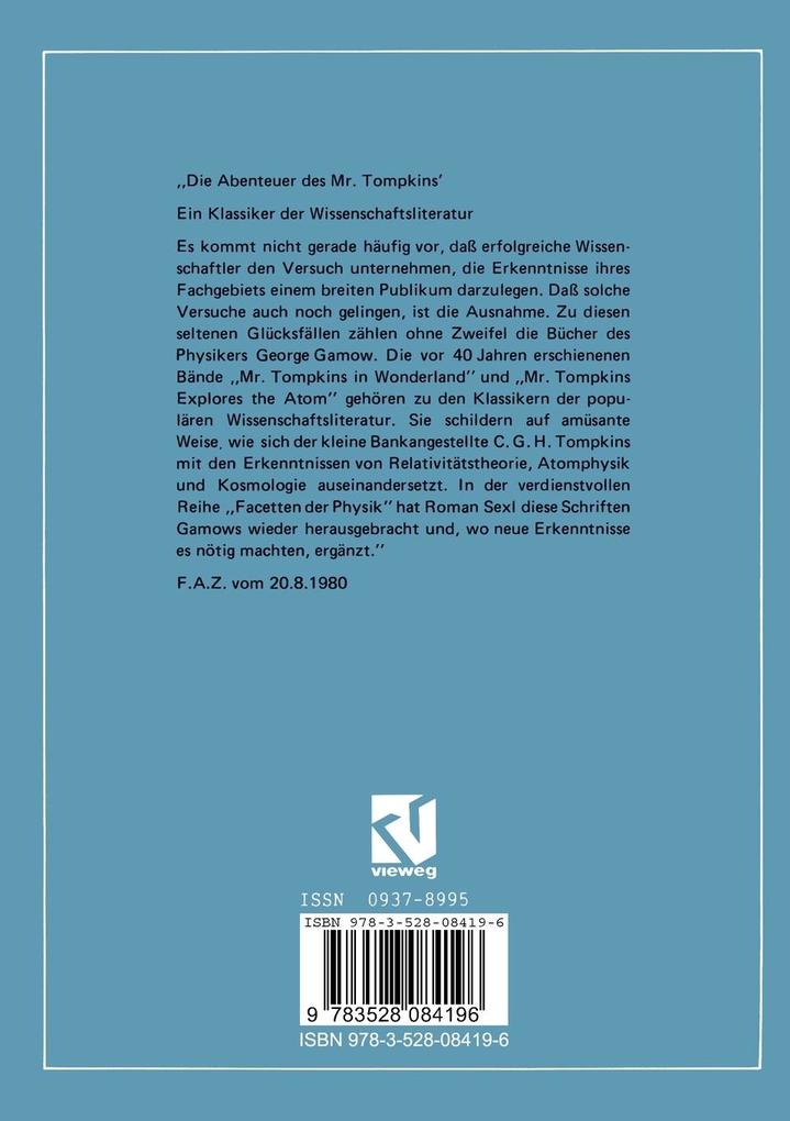 Weitere Ansicht: Mr. Tompkins' seltsame Reisen durch Kosmos und Mikrokosmos | George Gamov