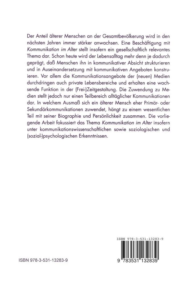 Weitere Ansicht: Kommunikation im Alter | Barbara Schulze