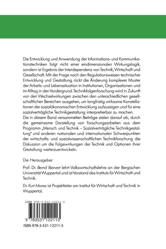 Weitere Ansicht: Wandel durch Technik? | Bernd Biervert, Kurt Monse