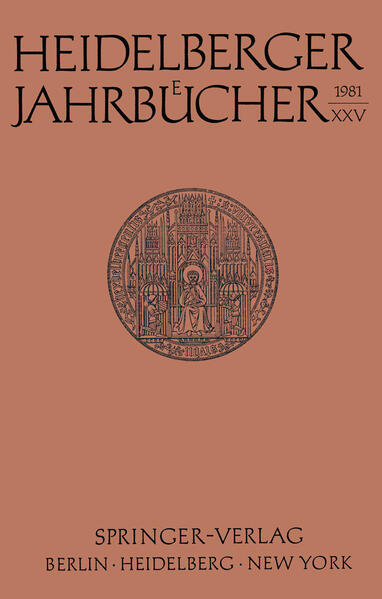 Produktbild: Heidelberger Jahrbücher | H. Schipperges
