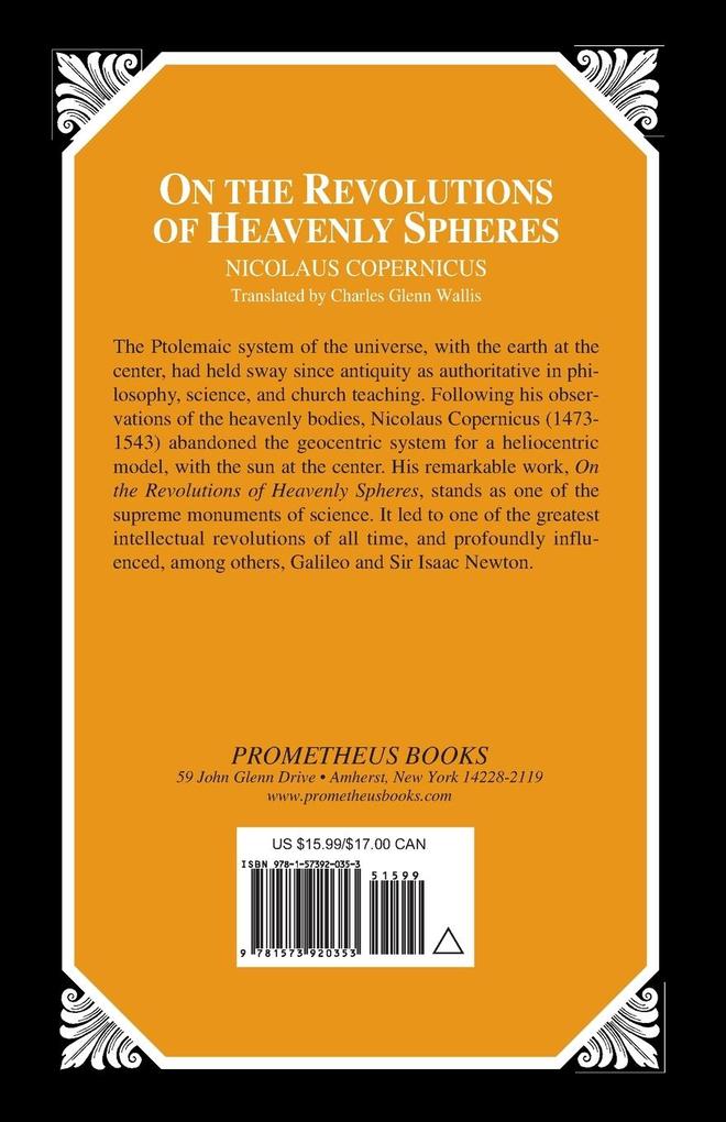 Weitere Ansicht: On the Revolutions of Heavenly Spheres | Nicolaus Copernicus