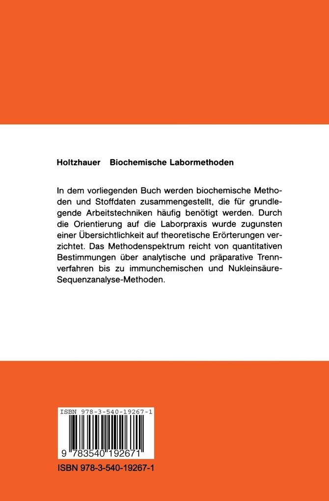 Weitere Ansicht: Biochemische Labormethoden | Martin Holtzhauer