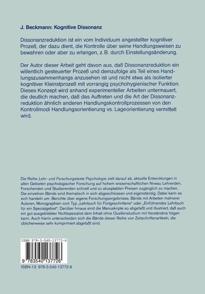 Weitere Ansicht: Kognitive Dissonanz | Jürgen Beckmann, J. Beckmann