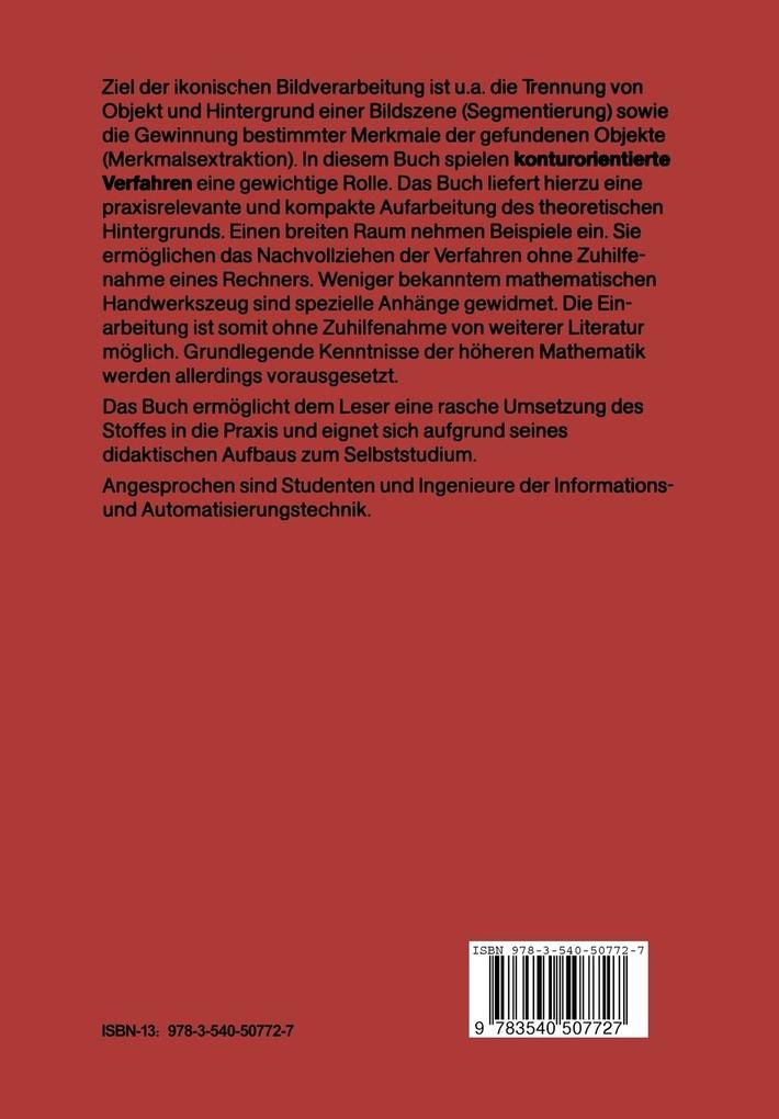 Weitere Ansicht: Konturorientierte Verfahren in der digitalen Bildverarbeitung | Philipp W. Besslich, Henning Bässmann