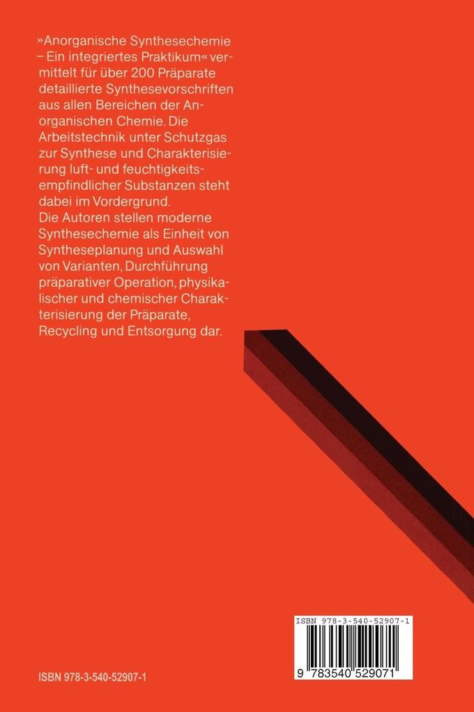 Weitere Ansicht: Anorganische Synthesechemie | Bodo Heyn, Bernd Hipler, Günter Kreisel, Heike Schreer, Dirk Walther
