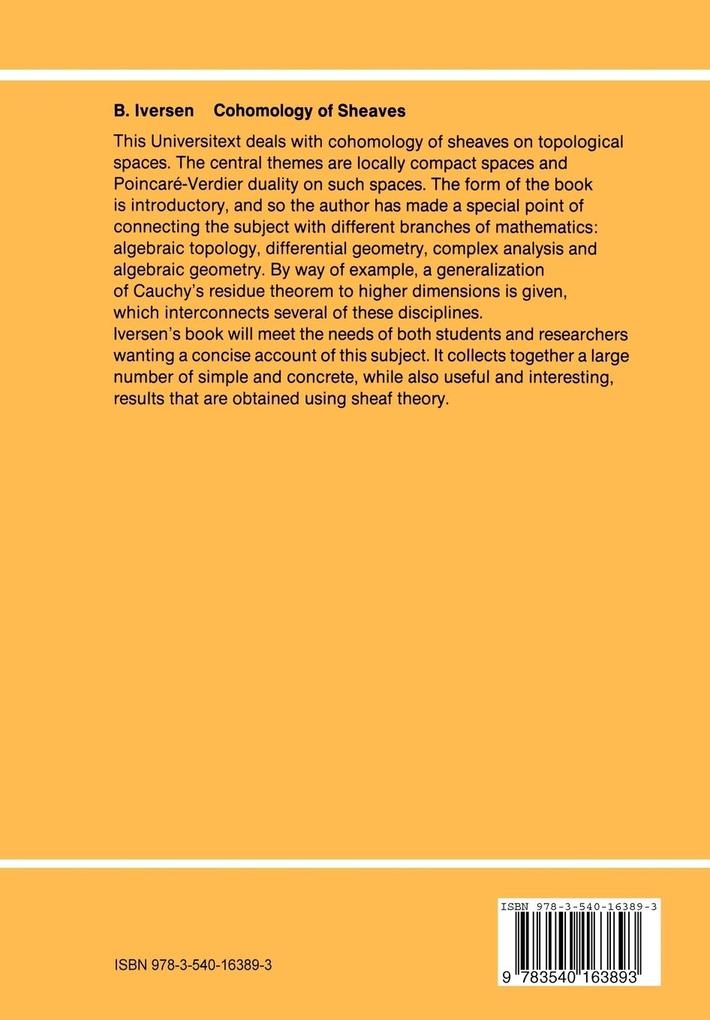 Weitere Ansicht: Cohomology of Sheaves | Birger Iversen