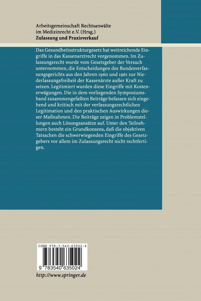 Weitere Ansicht: Zulassung und Praxisverkauf