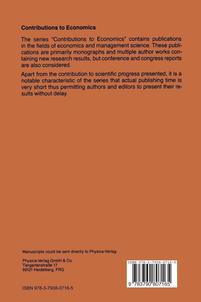 Weitere Ansicht: Studies in Applied Econometrics