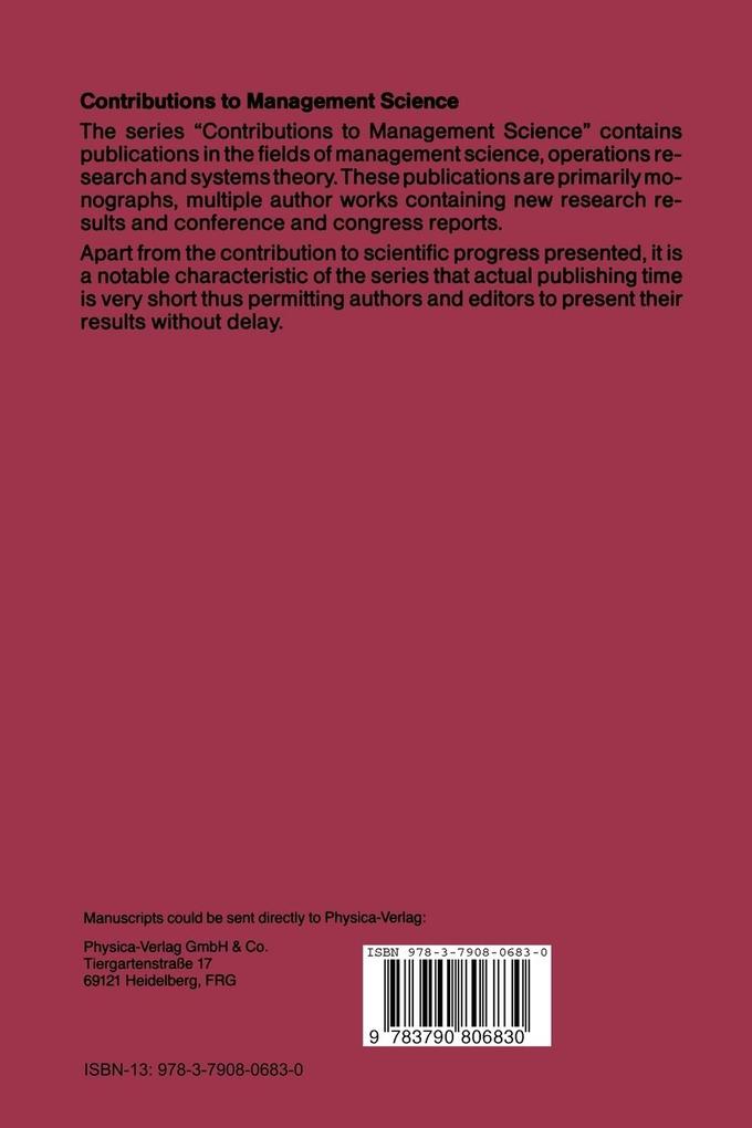 Weitere Ansicht: Recent Research in Financial Modelling