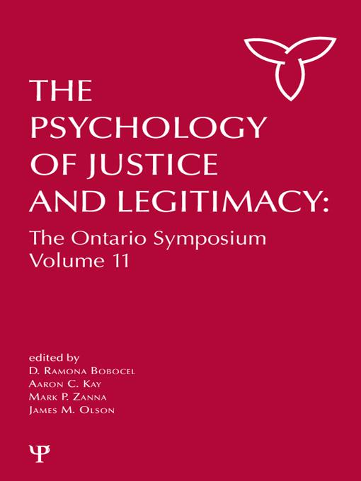 Produktbild: The Psychology of Justice and Legitimacy