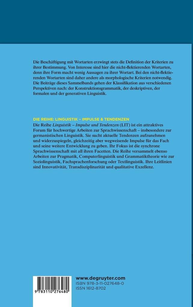 Weitere Ansicht: Nicht-flektierende Wortarten