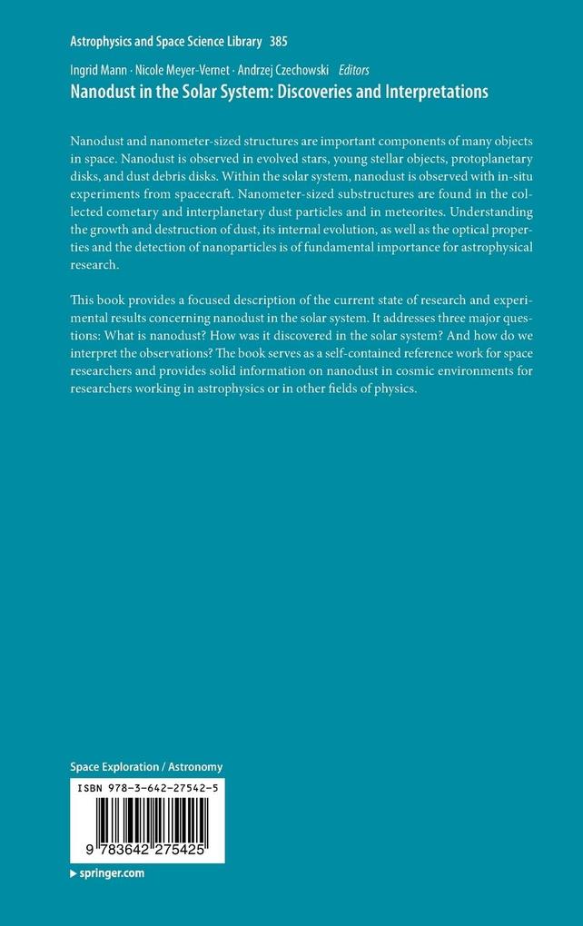 Weitere Ansicht: Nanodust in the Solar System: Discoveries and Interpretations