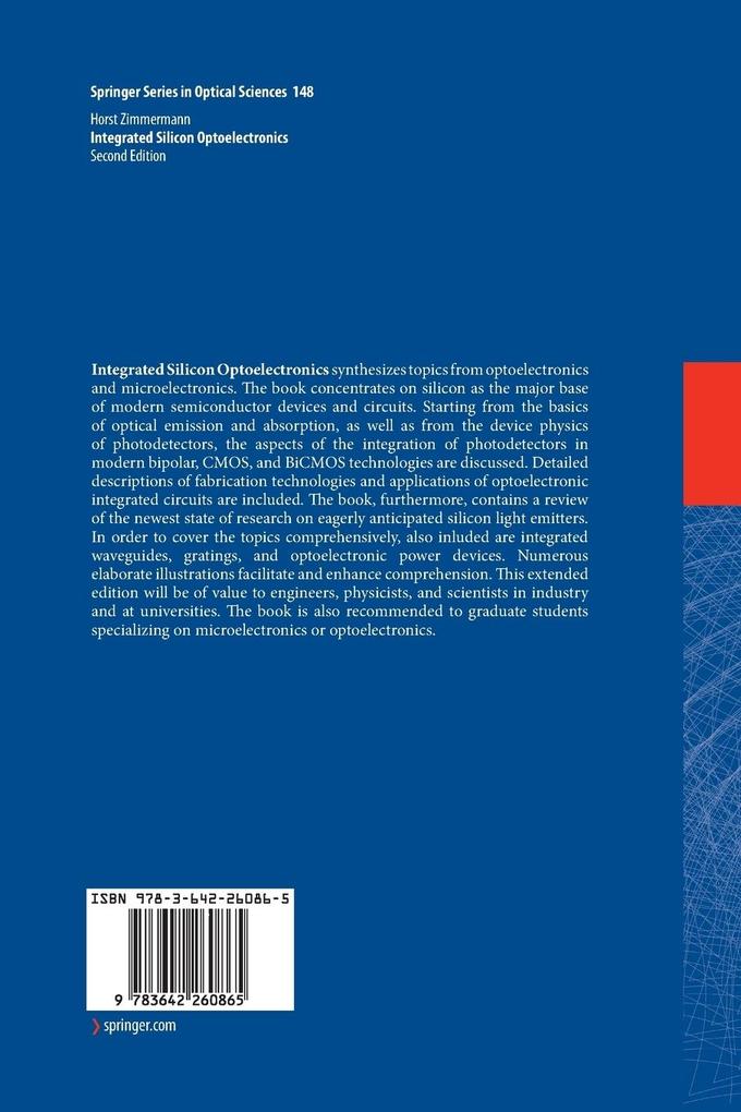 Weitere Ansicht: Integrated Silicon Optoelectronics | Horst Zimmermann
