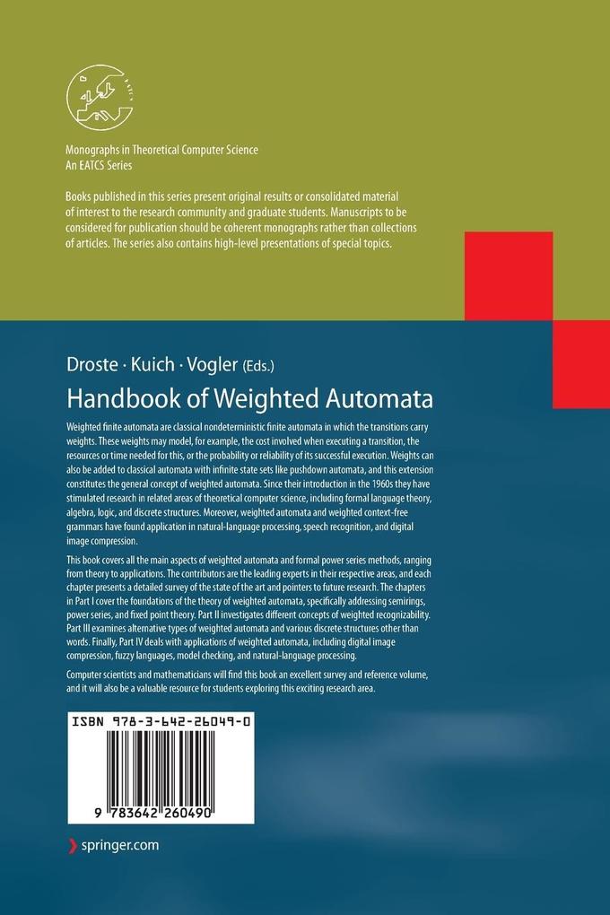 Weitere Ansicht: Handbook of Weighted Automata