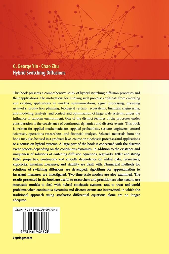 Weitere Ansicht: Hybrid Switching Diffusions | G. George Yin, Chao Zhu