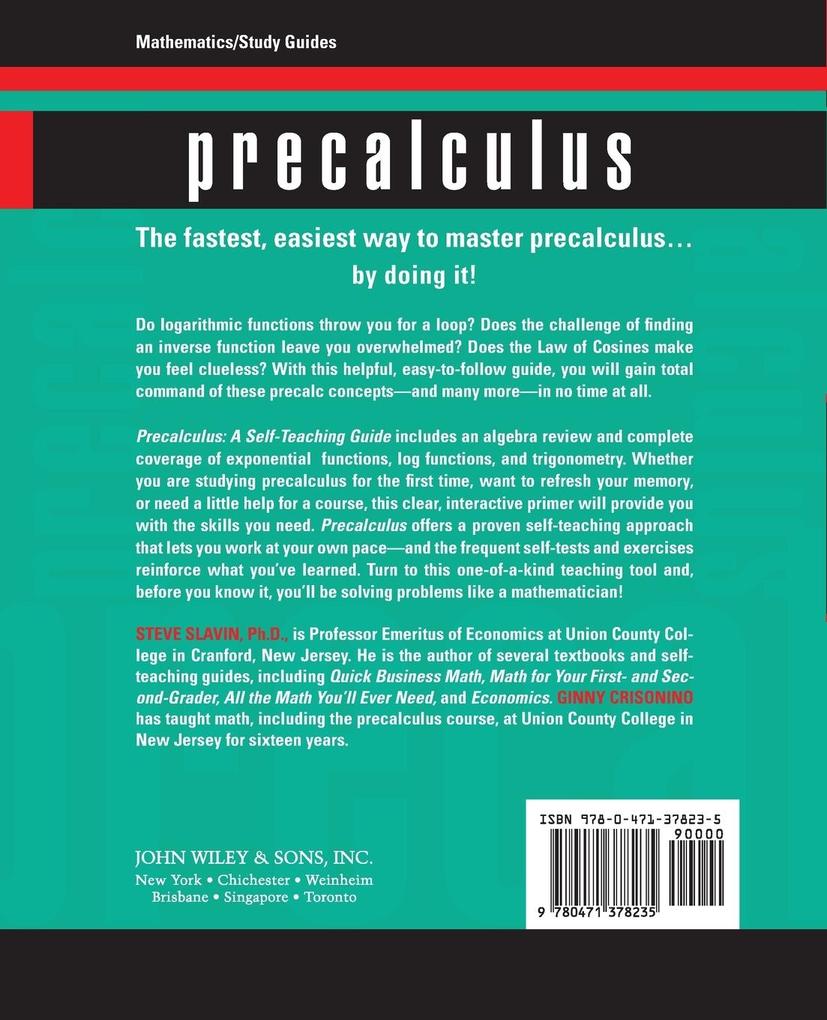 Weitere Ansicht: Precalculus | Steve Slavin, Ginny Crisonino