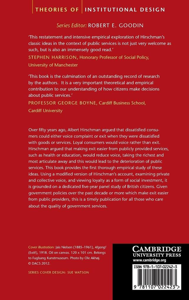 Weitere Ansicht: Exits, Voices and Social Investment | Keith Dowding, Peter John