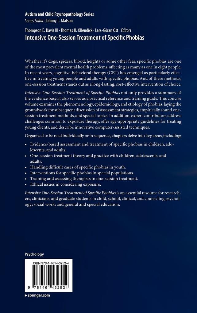 Weitere Ansicht: Intensive One-Session Treatment of Specific Phobias