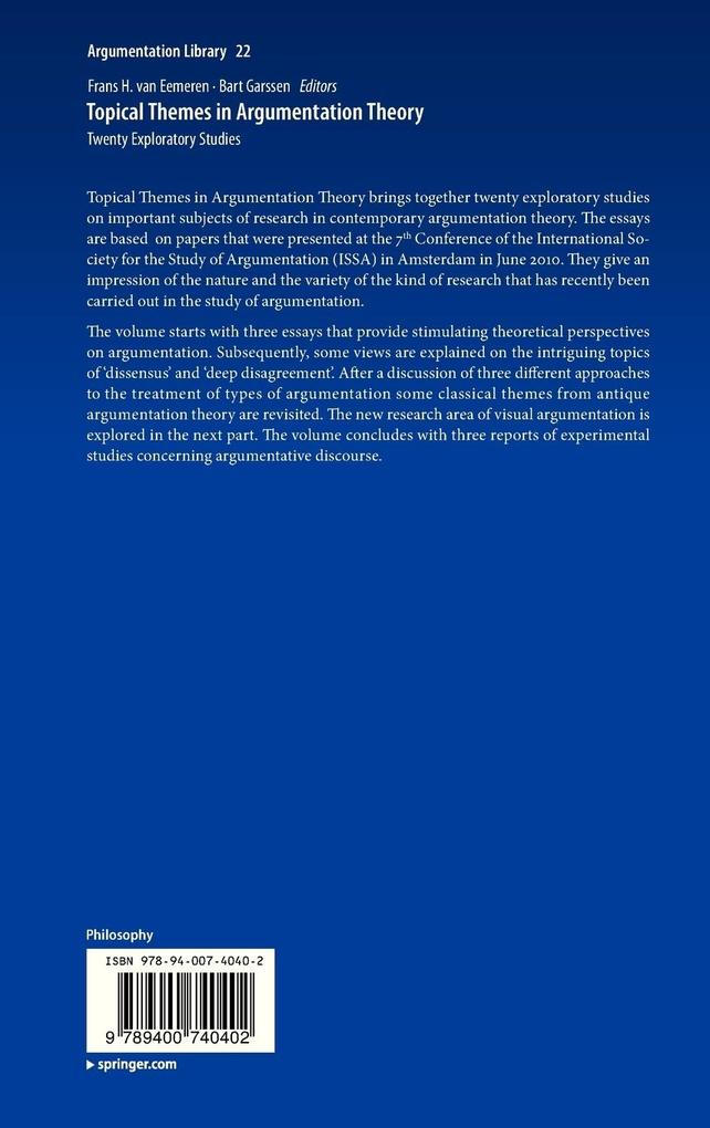 Weitere Ansicht: Topical Themes in Argumentation Theory
