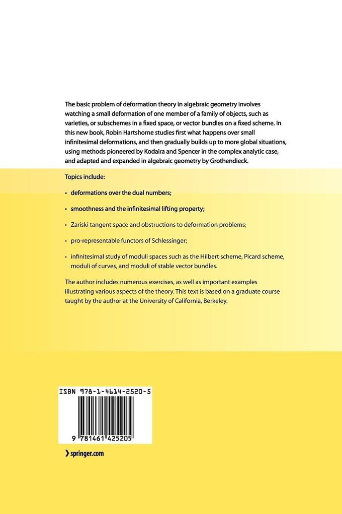 Weitere Ansicht: Deformation Theory | Robin Hartshorne