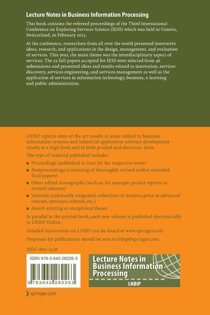 Weitere Ansicht: Exploring Services Science