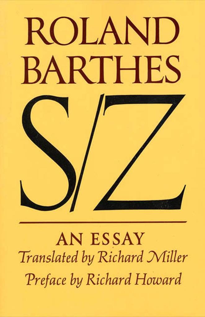 S/Z: An Essay als Taschenbuch