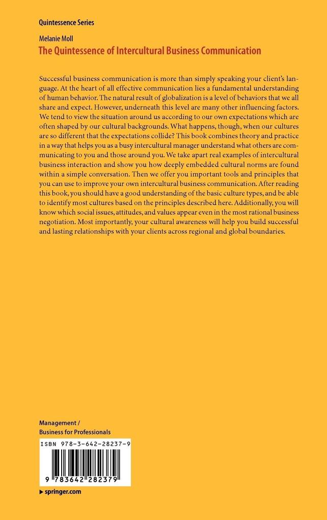 Weitere Ansicht: The Quintessence of Intercultural Business Communication | Melanie Moll