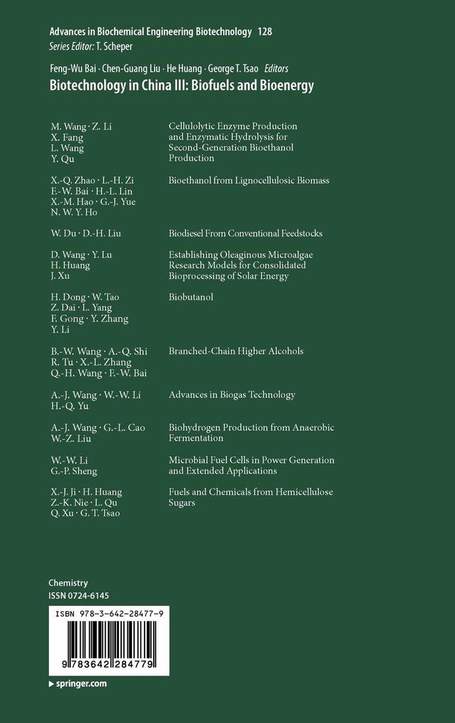 Weitere Ansicht: Biotechnology in China III: Biofuels and Bioenergy