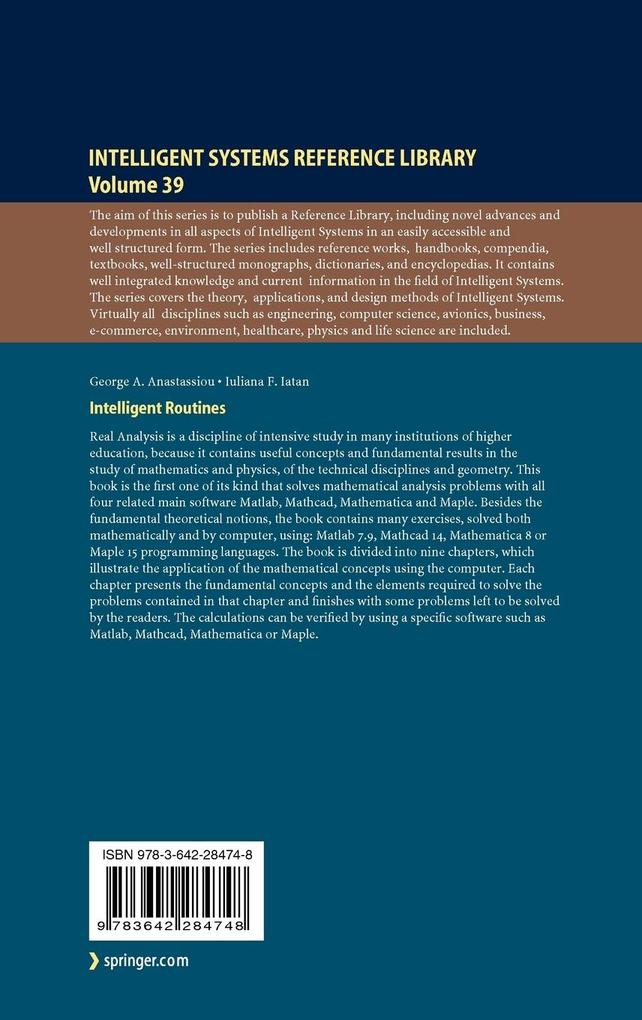 Weitere Ansicht: Intelligent Routines | George A. Anastassiou, Iuliana F. Iatan
