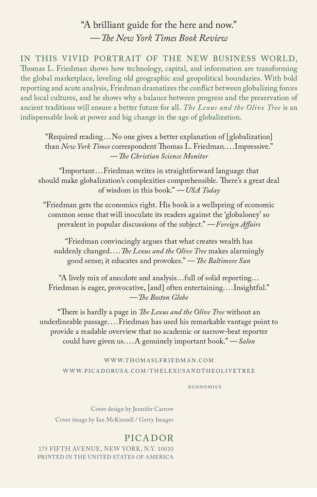 Weitere Ansicht: The Lexus and the Olive Tree | Thomas L. Friedman