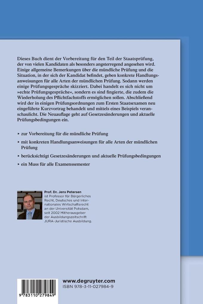 Weitere Ansicht: Die mündliche Prüfung im ersten juristischen Staatsexamen | Jens Petersen