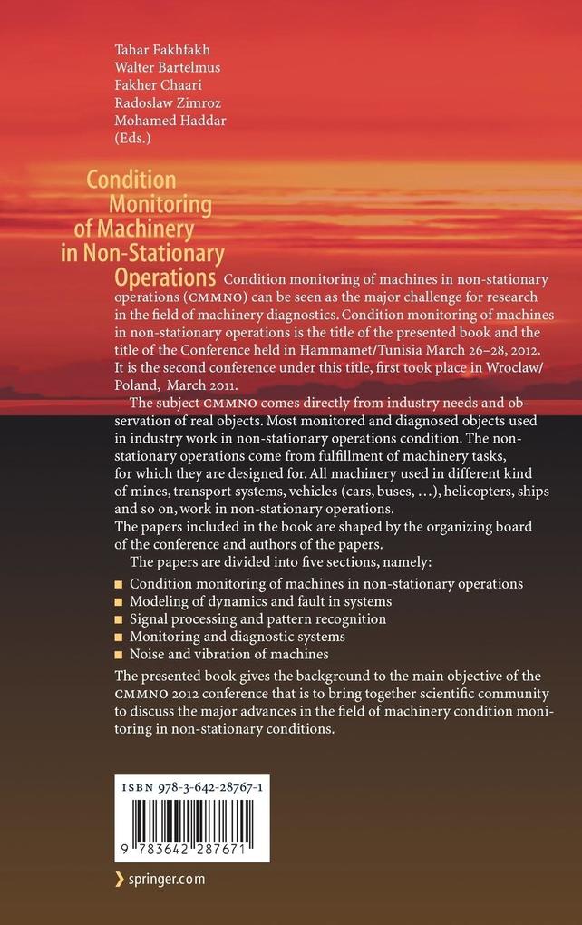 Weitere Ansicht: Condition Monitoring of Machinery in Non-Stationary Operations